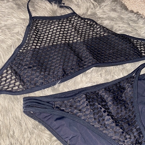 Gossip Mesh Fishnet Halter Bikini - Picture 11 of 14